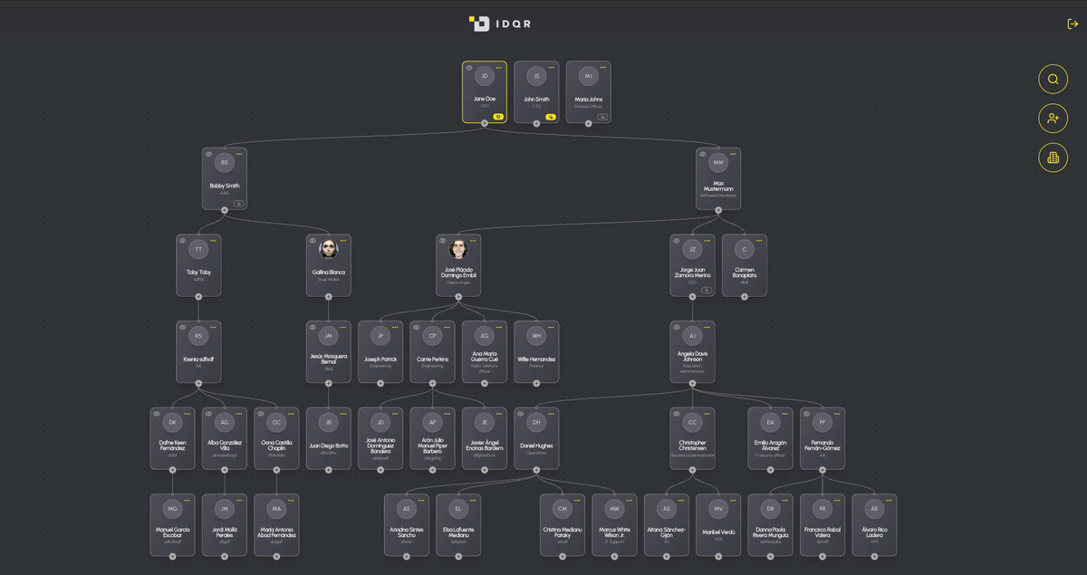 Organigram visualization